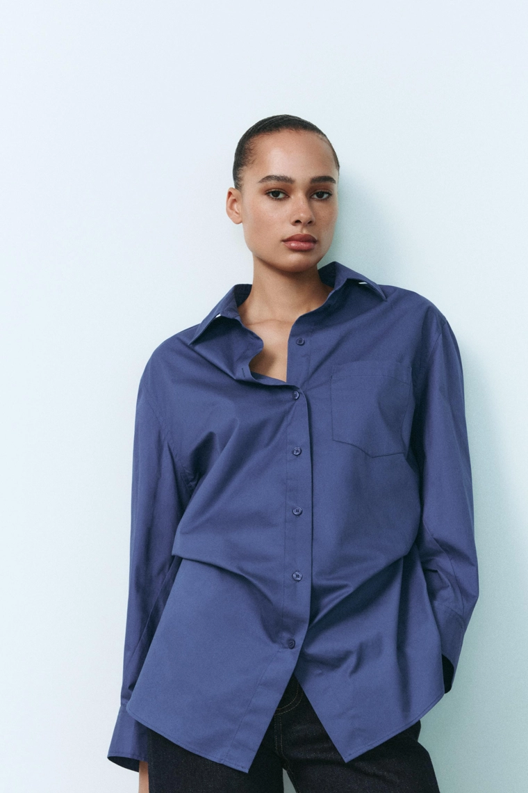 Рубашка из поплина oversized