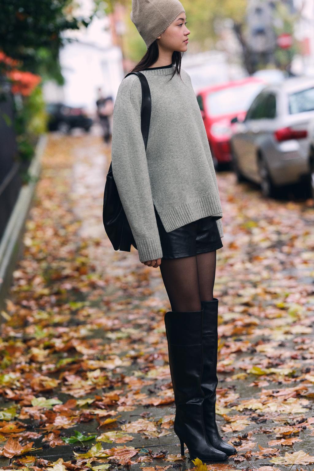 小物 hana_auth Zara Высокие сапоги на высоком каблуке - Цвет черный - black