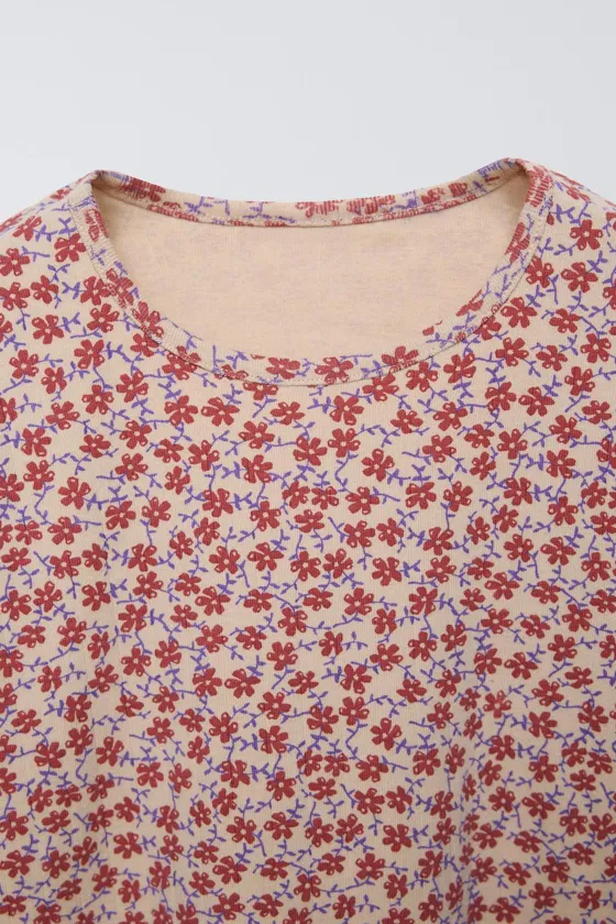 Пижама с цветочным узором на возраст от 2 до 6 лет