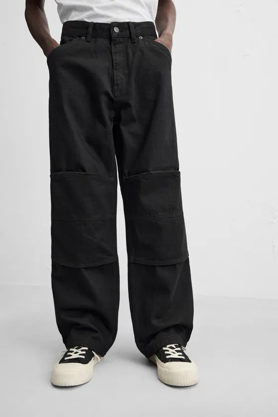 ДЖИНСЫ RELAXED FIT С ДЕКОРАТИВНОЙ СТРОЧКОЙ
