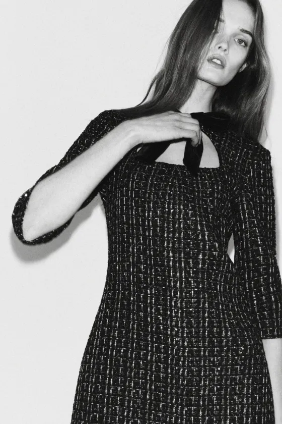ПЛАТЬЕ С БАРХАТНЫМ БАНТОМ — ZW COLLECTION