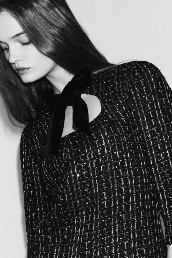 ПЛАТЬЕ С БАРХАТНЫМ БАНТОМ — ZW COLLECTION