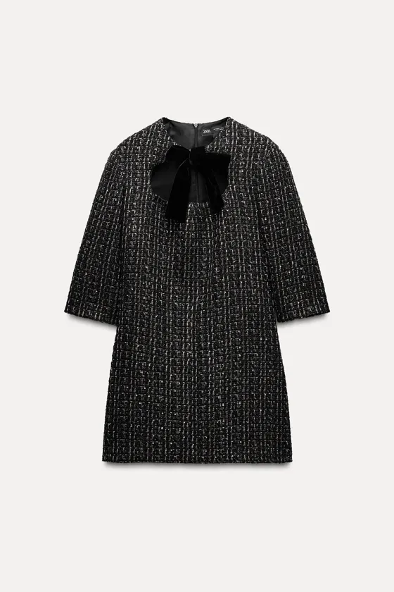 ПЛАТЬЕ С БАРХАТНЫМ БАНТОМ — ZW COLLECTION