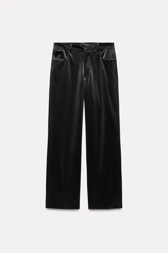 БРЮКИ ИЗ ИСКУССТВЕННОЙ КОЖИ — ZW COLLECTION