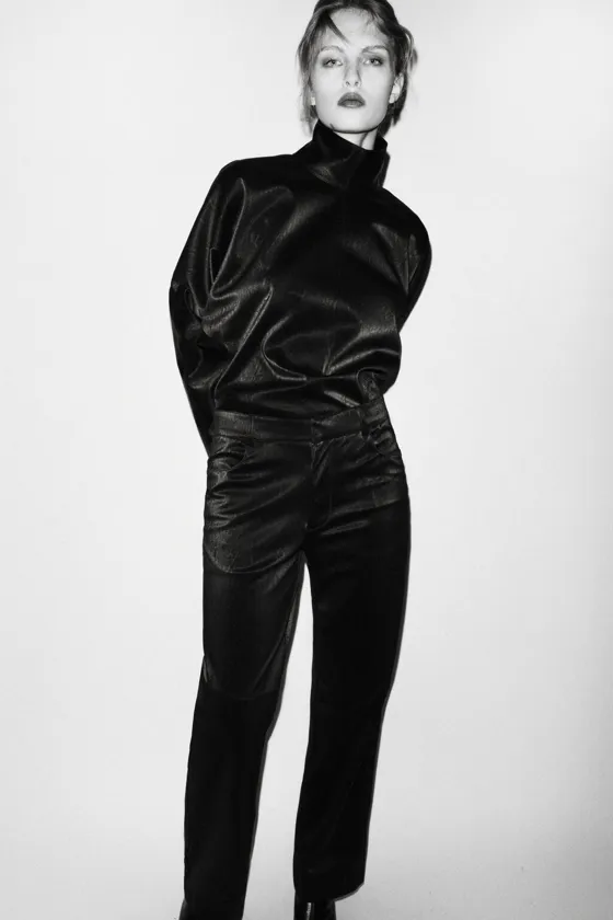 БРЮКИ ИЗ ИСКУССТВЕННОЙ КОЖИ — ZW COLLECTION