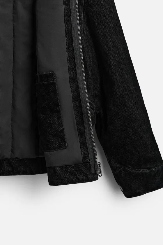 КУРТКА С ЭФФЕКТОМ ПОТЕРТОСТИ