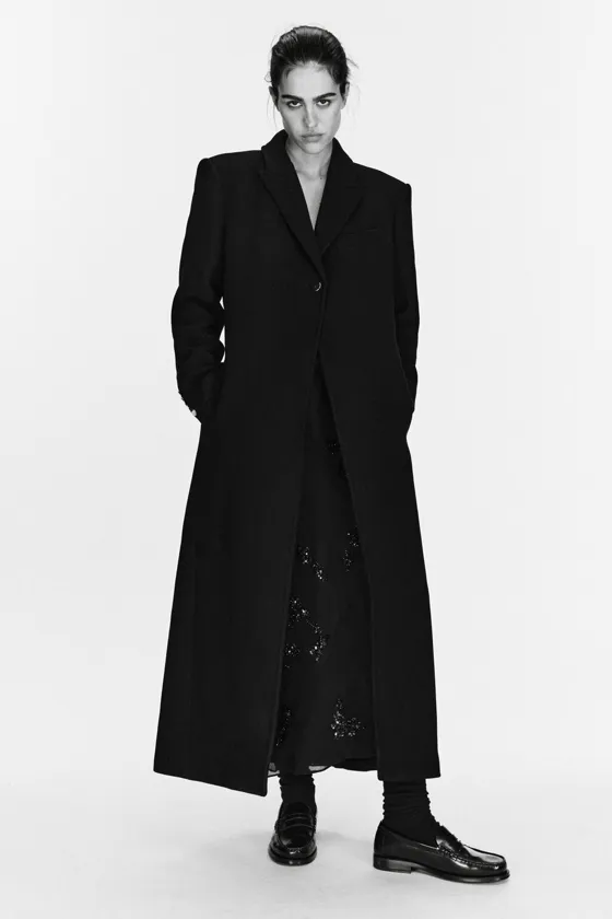 ДЛИННОЕ ПАЛЬТО ИЗ СМЕСОВОЙ ШЕРСТИ MANTECO — ZW COLLECTION