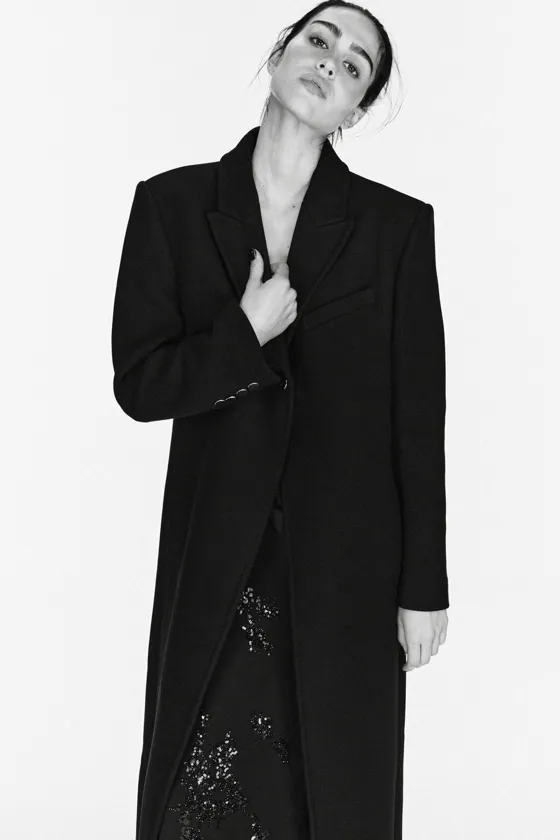 ДЛИННОЕ ПАЛЬТО ИЗ СМЕСОВОЙ ШЕРСТИ MANTECO — ZW COLLECTION