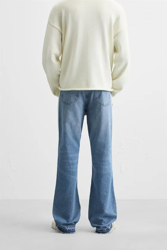 ДЖИНСЫ FLARED FIT В ПОЛОСКУ