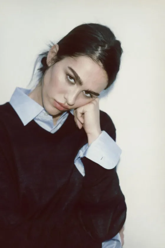 ЮБКА АСИММЕТРИЧНОГО КРОЯ В ТОНКУЮ ПОЛОСКУ — ZW COLLECTION