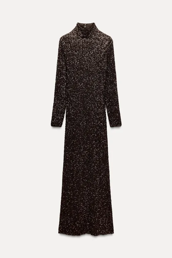 ДЛИННОЕ ПЛАТЬЕ С ПАЙЕТКАМИ — ZW COLLECTION