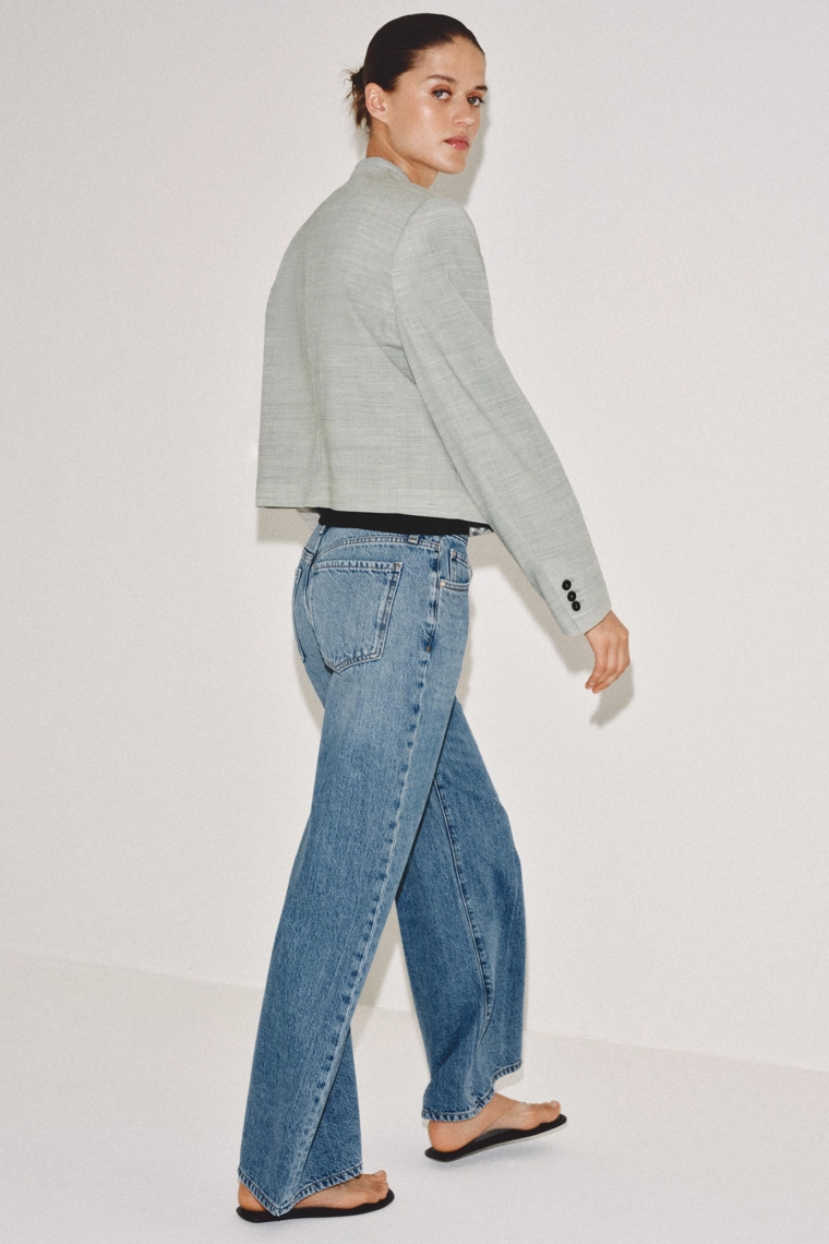 Джинсы с низкой посадкой и широкими штанинами коллекции zw