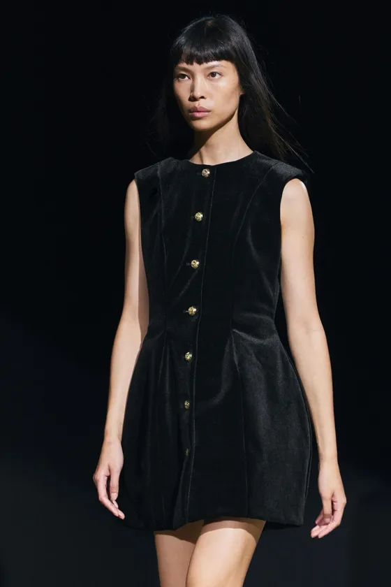 БАРХАТНОЕ ПЛАТЬЕ С БАСКОЙ — ZW COLLECTION