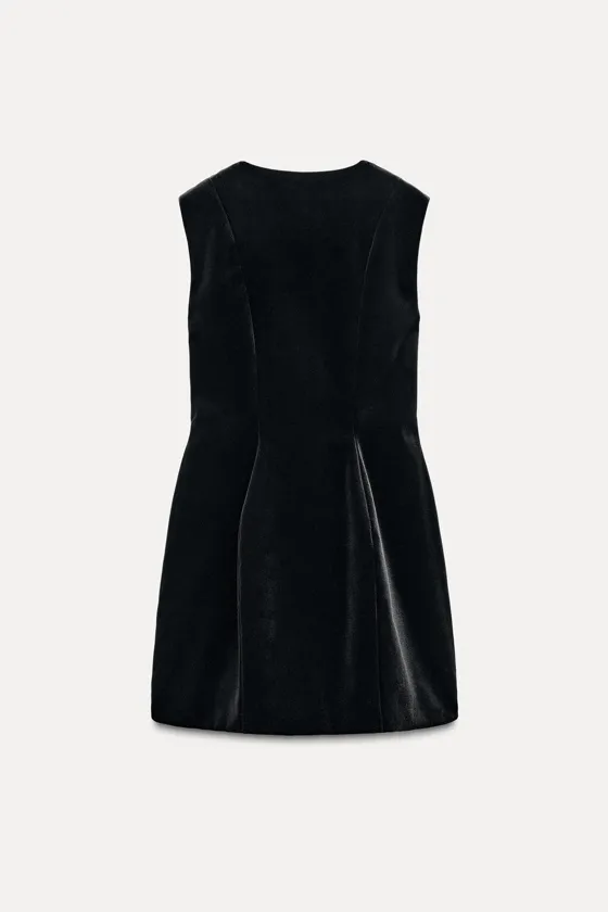 БАРХАТНОЕ ПЛАТЬЕ С БАСКОЙ — ZW COLLECTION