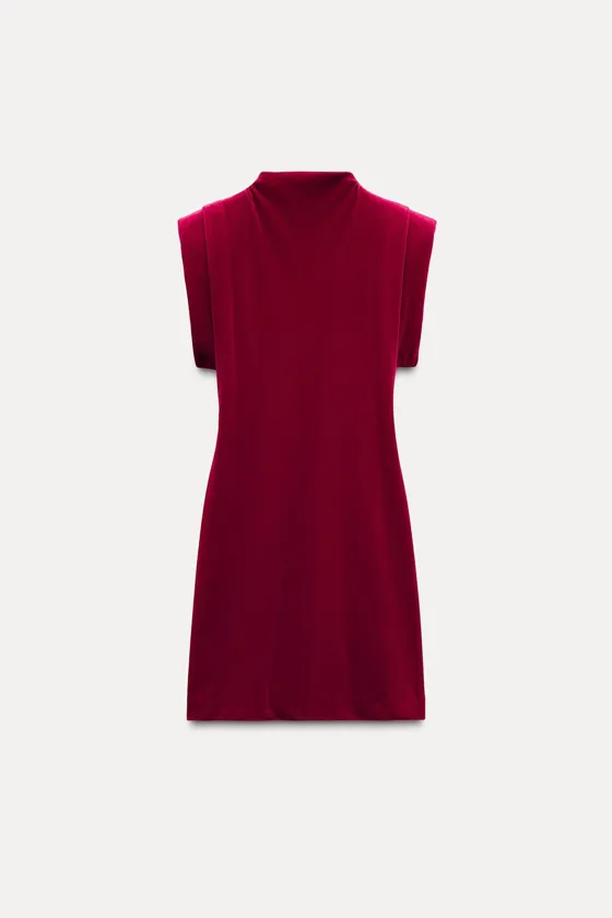 БАРХАТНОЕ ПЛАТЬЕ С ПОДПЛЕЧНИКАМИ — ZW COLLECTION