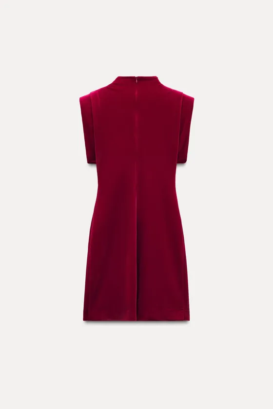 БАРХАТНОЕ ПЛАТЬЕ С ПОДПЛЕЧНИКАМИ — ZW COLLECTION