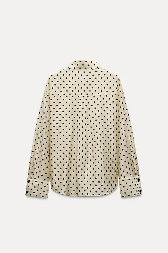 РУБАШКА В ГОРОШЕК С БАНТАМИ