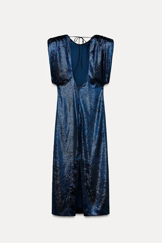 БАРХАТНОЕ ПЛАТЬЕ С ПОДПЛЕЧНИКАМИ — ZW COLLECTION
