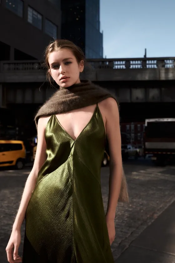 АТЛАСНОЕ ПЛАТЬЕ-КОМБИНАЦИЯ — ZW COLLECTION