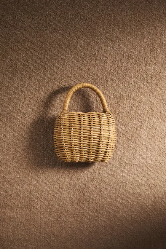 Детский раттл из ротанга с сумочкой