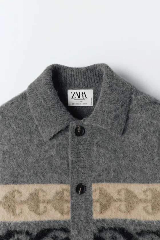 Куртка limited edition из альпаки и шерсти с жаккардовым узором
