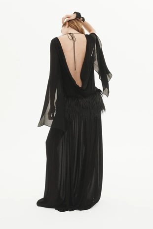 Платье с поясом из искусственного меха LIMITED EDITION - Заказать в России