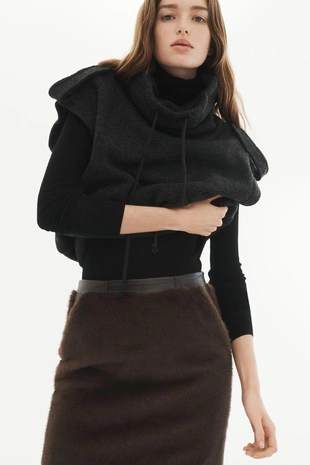 Юбка-миди из искусственного меха LIMITED EDITION - Заказать в России