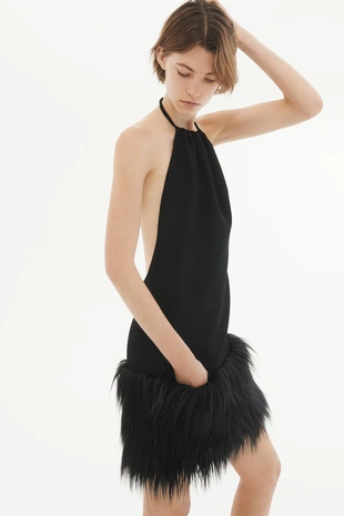 Платье с отделкой искусственным мехом LIMITED EDITION - Заказать в России