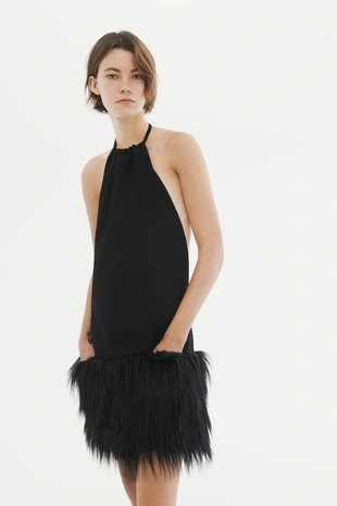 Платье с отделкой искусственным мехом LIMITED EDITION - Заказать в России