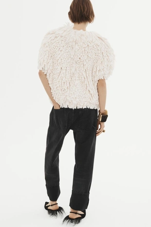 Туфли на каблуке LIMITED EDITION с деталями из овечьей шерсти - Заказать в России