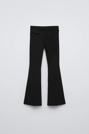 Легинсы клёш с разрезами- Заказать в России