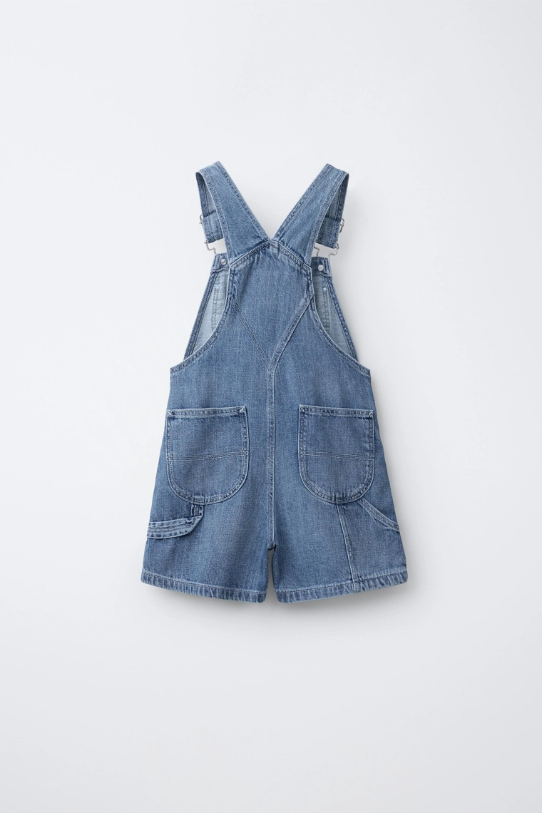 Джинсовые короткие комбинезоны