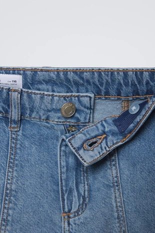 Джинсовая юбка с люверсами- Заказать в России