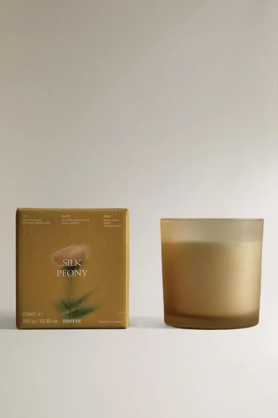 (350 г) ароматическая свеча silk peony