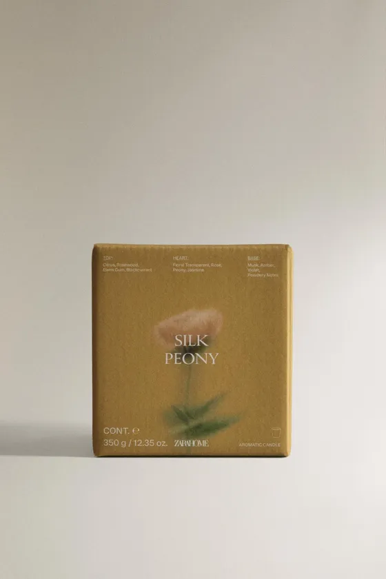 (350 г) ароматическая свеча silk peony