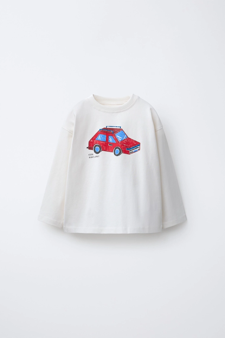 Футболка с принтом транспортного средства