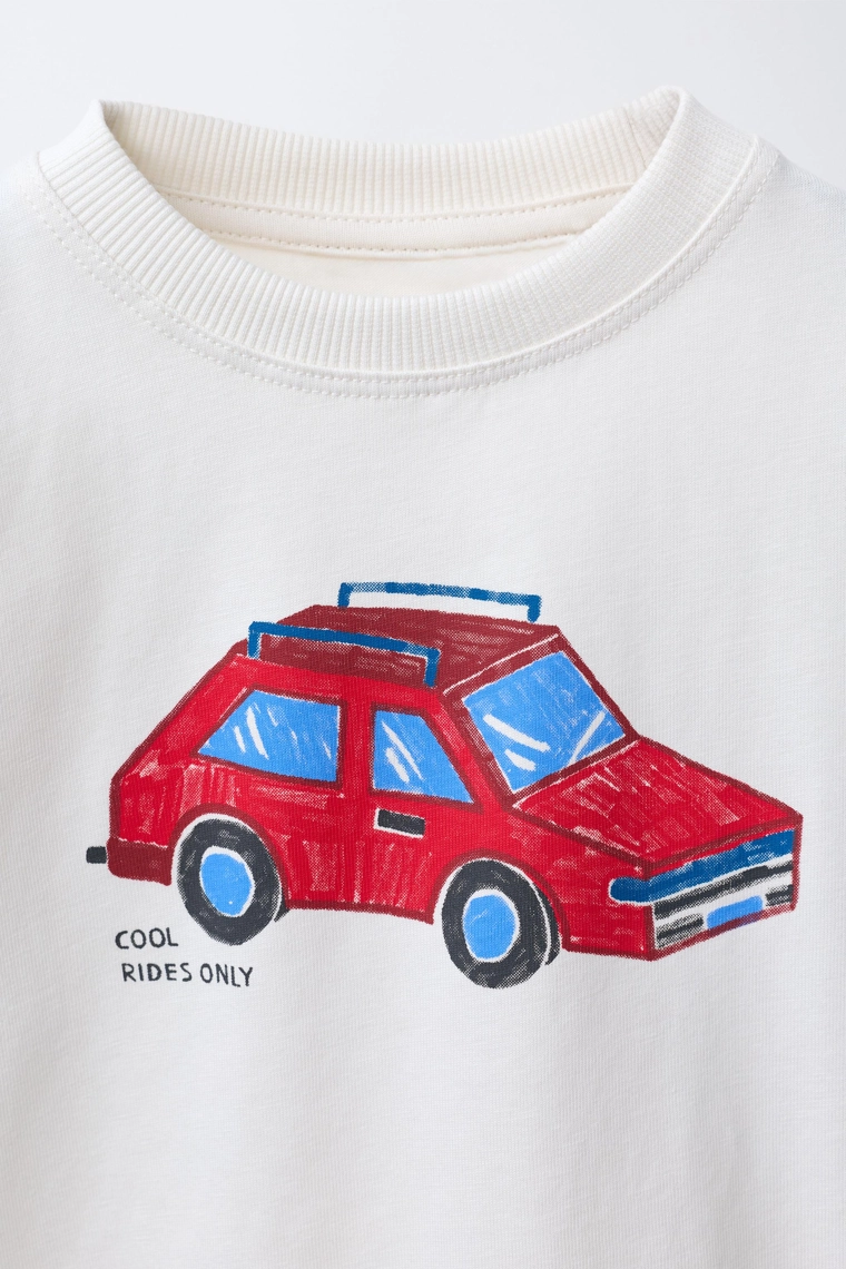 Футболка с принтом транспортного средства