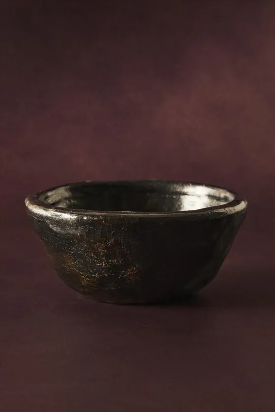 Irregular decorative terracotta bowl