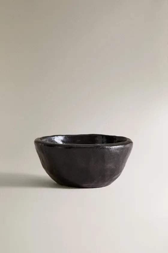 Irregular decorative terracotta bowl