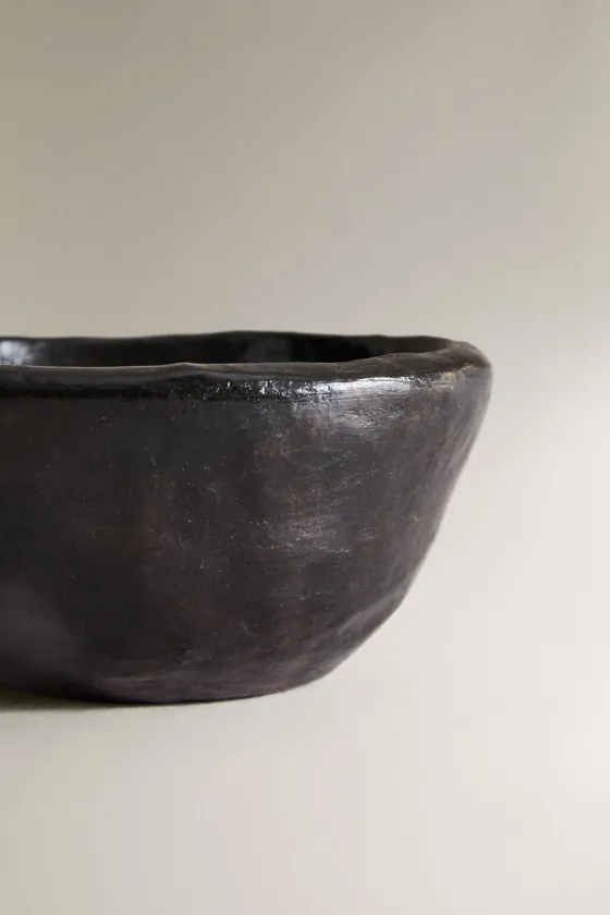 Irregular decorative terracotta bowl