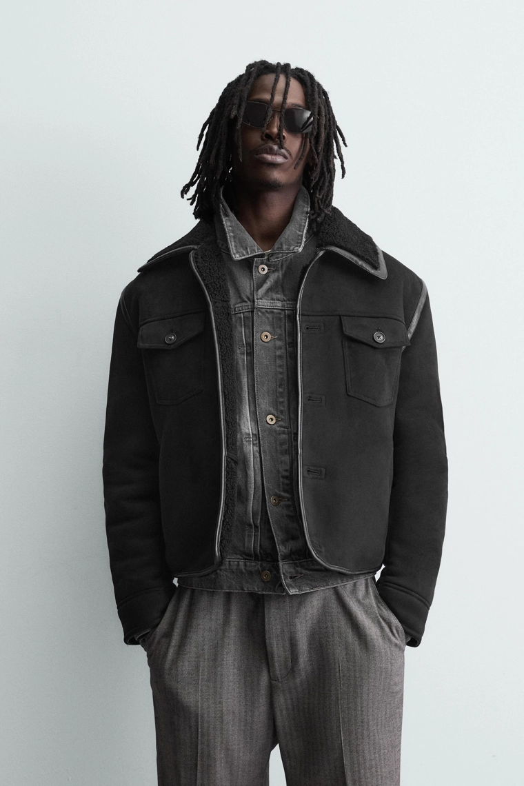 Двухсторонний жакет из искусственной замши