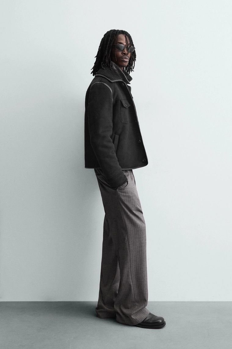 Двухсторонний жакет из искусственной замши