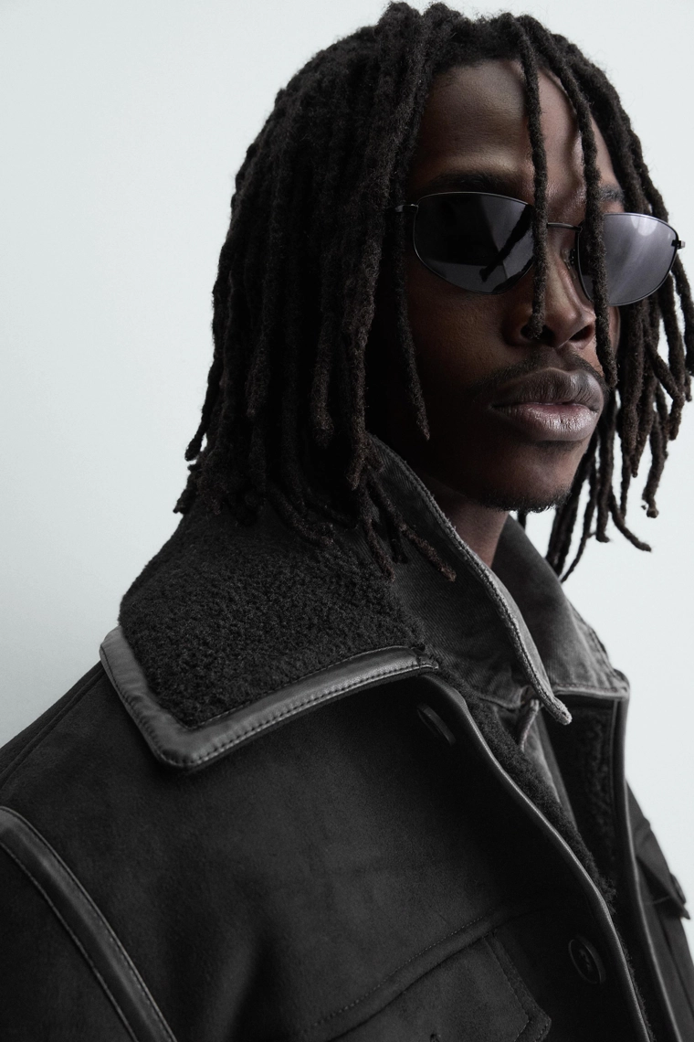 Двухсторонний жакет из искусственной замши