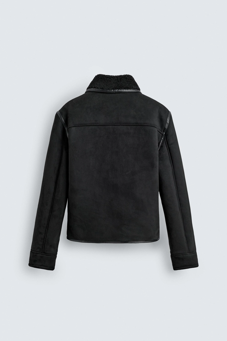 Двухсторонний жакет из искусственной замши