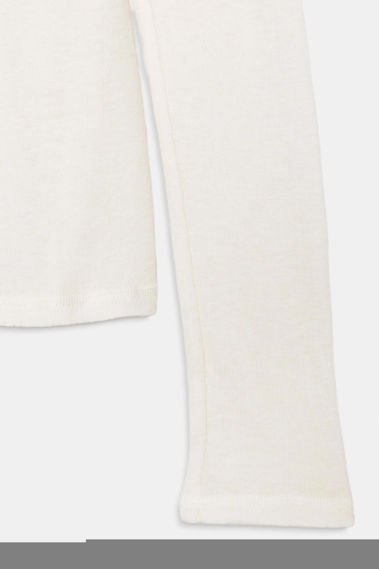 Лонгслив из хлопка с шерстью