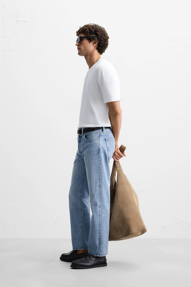Майка с круглым вырезом zara regular fit