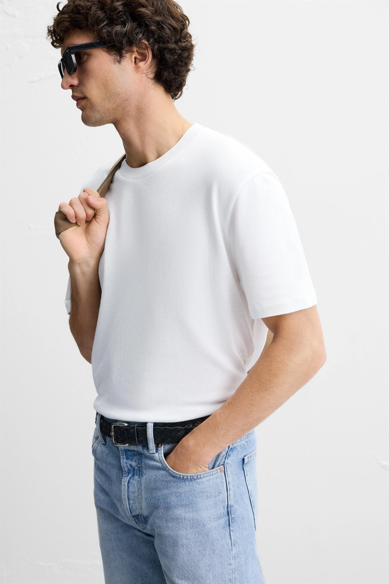 Майка с круглым вырезом zara regular fit