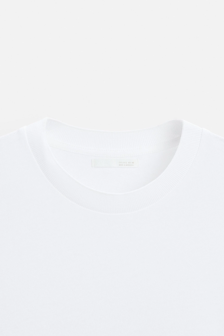 Майка с круглым вырезом zara regular fit