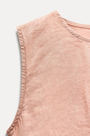 Топ из 100% льна с завязками — коллекция Zara «Zw»