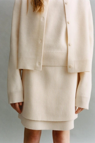 Юбка из рифленого трикотажа- Заказать в России